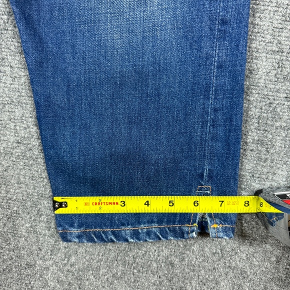 LEVIS 701 Big E Selvedge Denim Jeans Womens Size 28 LVC Rivets Capri 098 - Picture 9 of 16